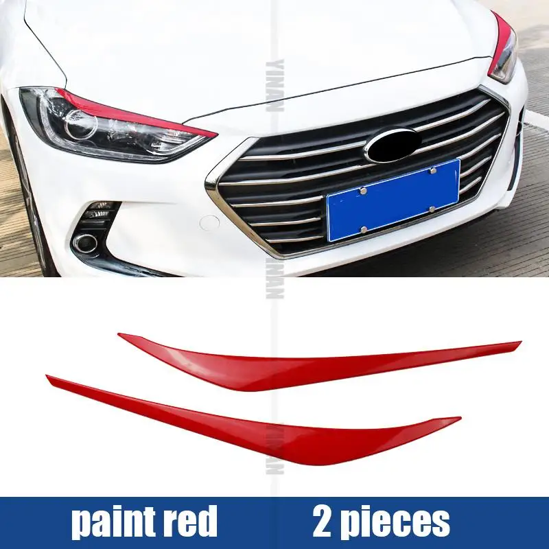 for Hyundai Elantra Avante AD 2016 2017 2018 Headlights ABS Decorative Sticker Lamp Eyebrow Car Exterior Decoration