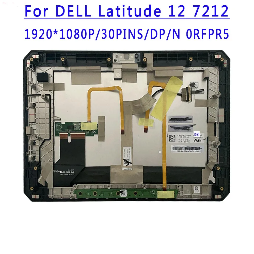 Imagem -02 - Conjunto de Toque da Tela Lcd para Dell Latitude 12 7212 11.6 1920x1080 Ips Fhd 30 Pinos Edp 100 Srgb 60hz Lq116m1jx07 dp n 0rfpr5