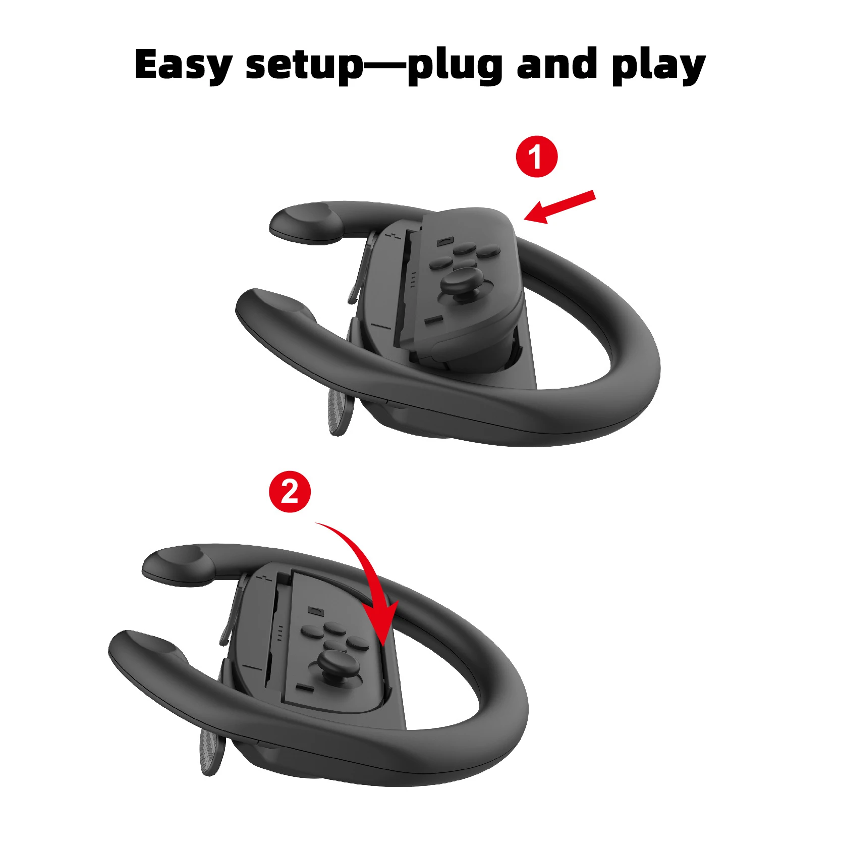 2 قطعة قبضة عجلة القيادة تحكم ل Switch2 2025 ماريو كارت 8 ديلوكس القيادة قبضة ل Switch2 Joycon ألعاب السباق اكسسوارات