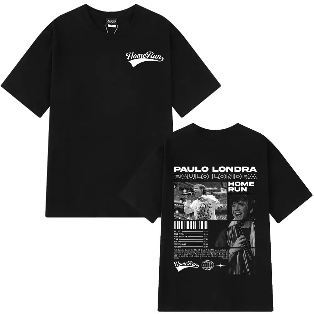 

Rapper Paulo Londra Homerun T-shirts Men's Women Clothing Fashion Hip Hop Oversized T Shirts Casual Cotton High Quality T-shirts
