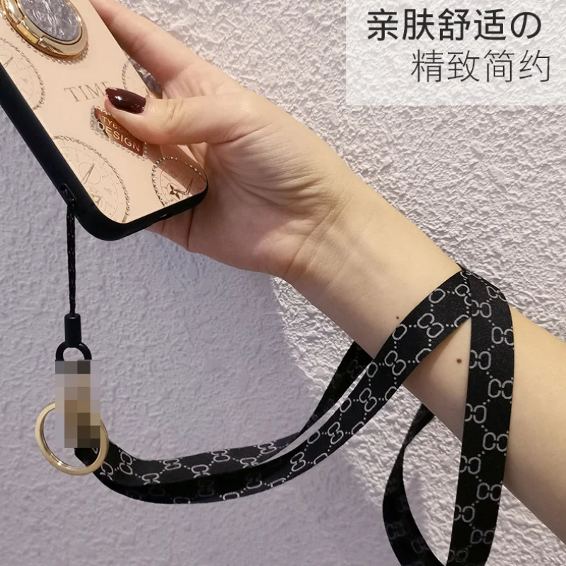 2022 New Fashion Brand Letter Women Neck Key Strap ID Card Gym Mobile Phone Strap Sling Camera USB Holder Mobile Phone Strap image 3