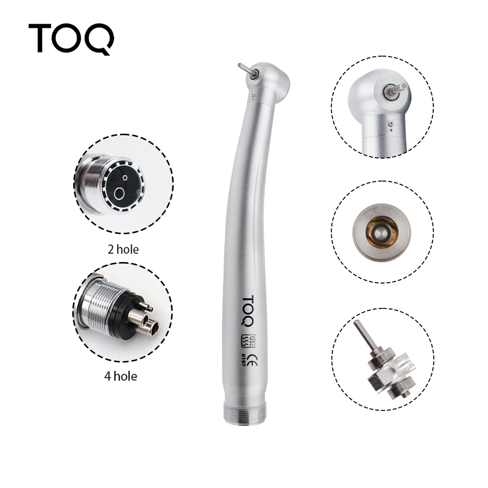 4/2 Hole High Speed Dental Handpiece Turbine Cartridge Push Button Clean Big Head Teeth Single Water Spray Yabang