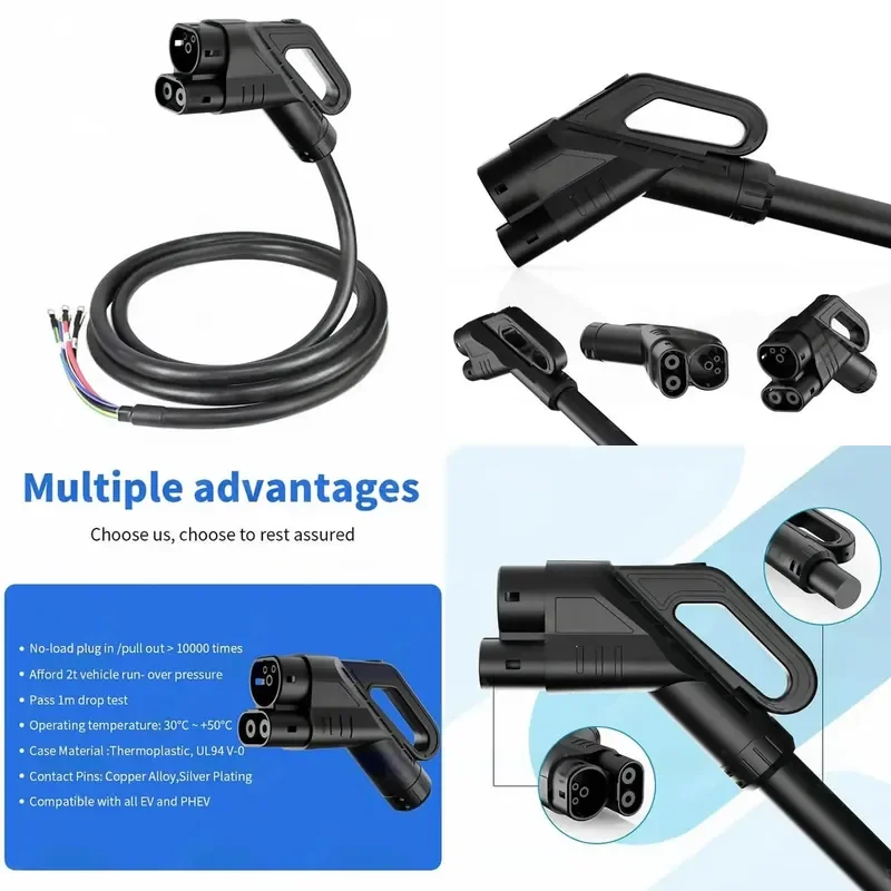 for VanTon CCS2 DC Charging Cable 50A 80A 100A 150A 200A 250A 1000V EV Charger Connector Plug Combo Type 2