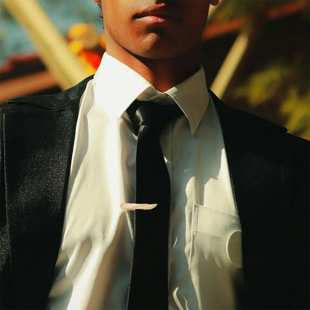 

2 Pcs Masonic Clip Wedding for Groom Accessory Neckties Accessories with Clips