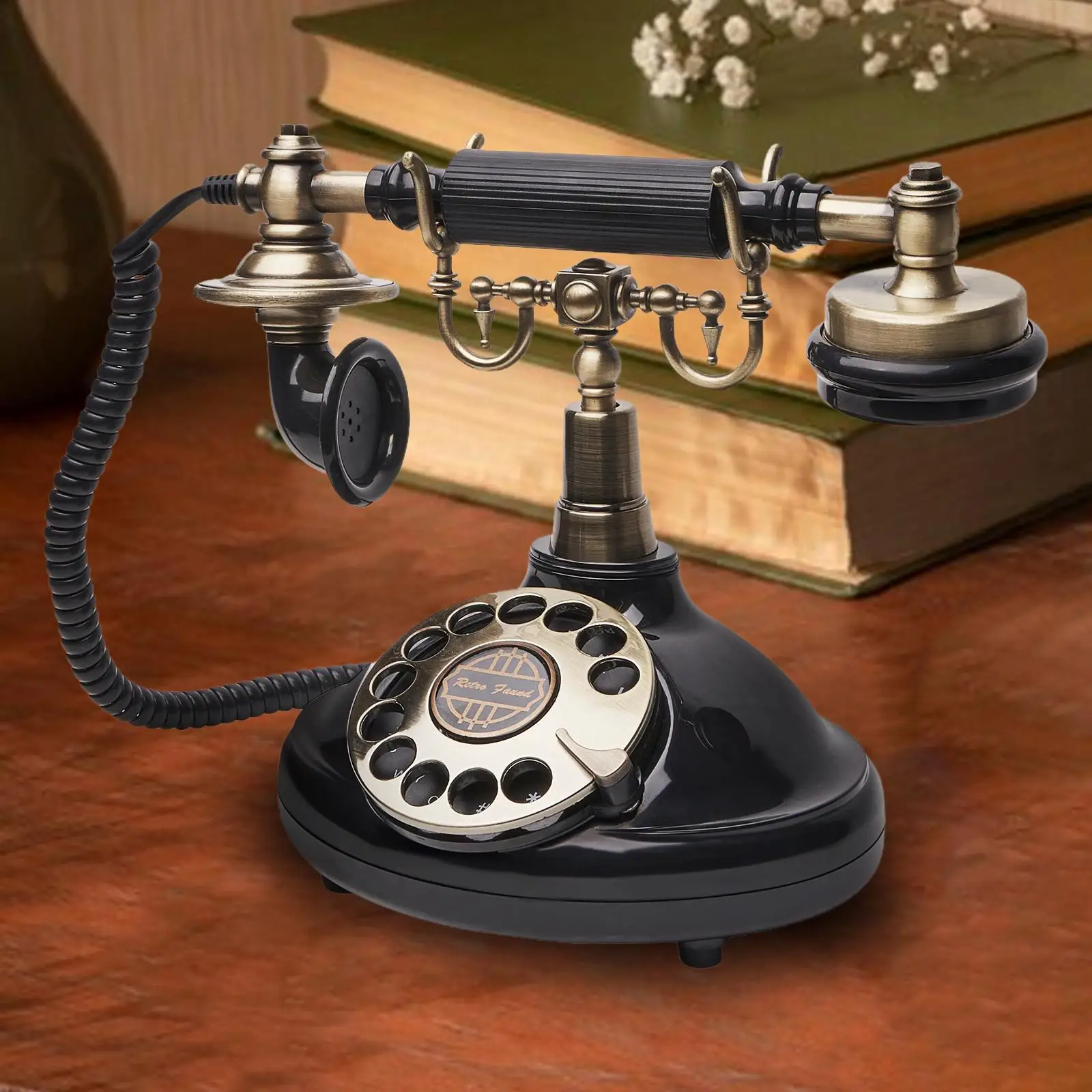 Audio Guest Book Wedding Phone Recorder Landline Phone Model desk Telephone Old Fashioned for Graduation Gathering Party Wedding