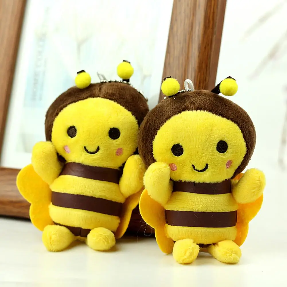 12cm Bee Festival Plush Doll Animation Bee Festival Activity Decoration Gift Cute Plush Small Pendant Plush Bee Doll Bag Pendant