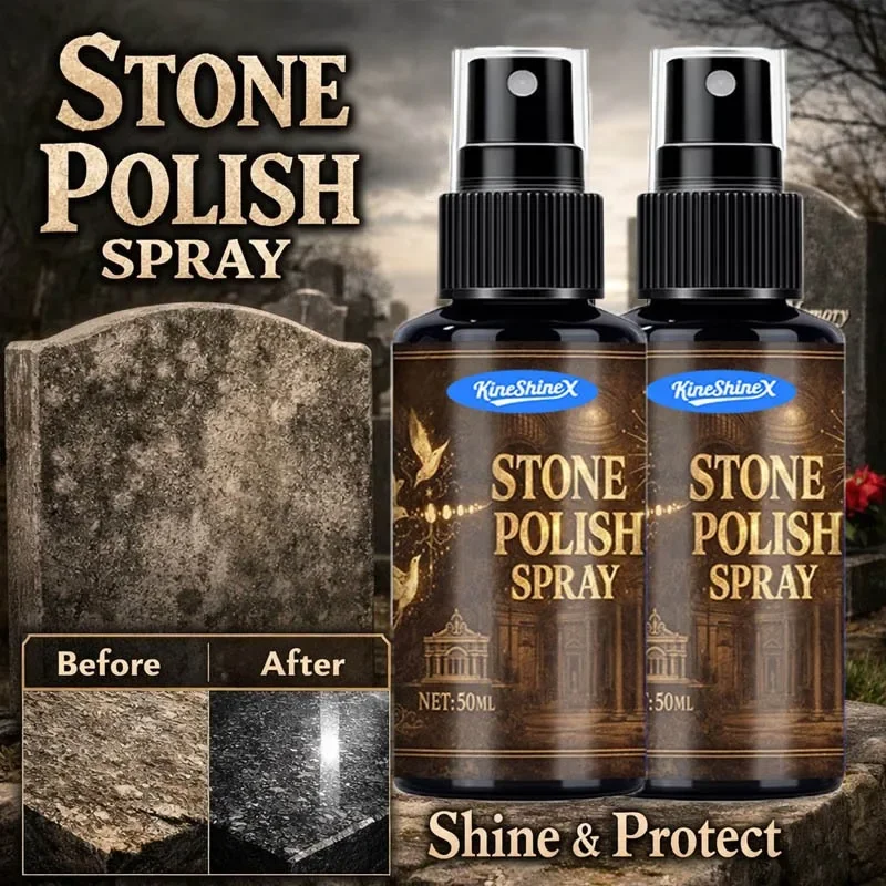 KineShineX Monument Cleaning Solution Memorial Stone Surface Polish Restores Shine Keeps Monument Clean Dignified Maintenance