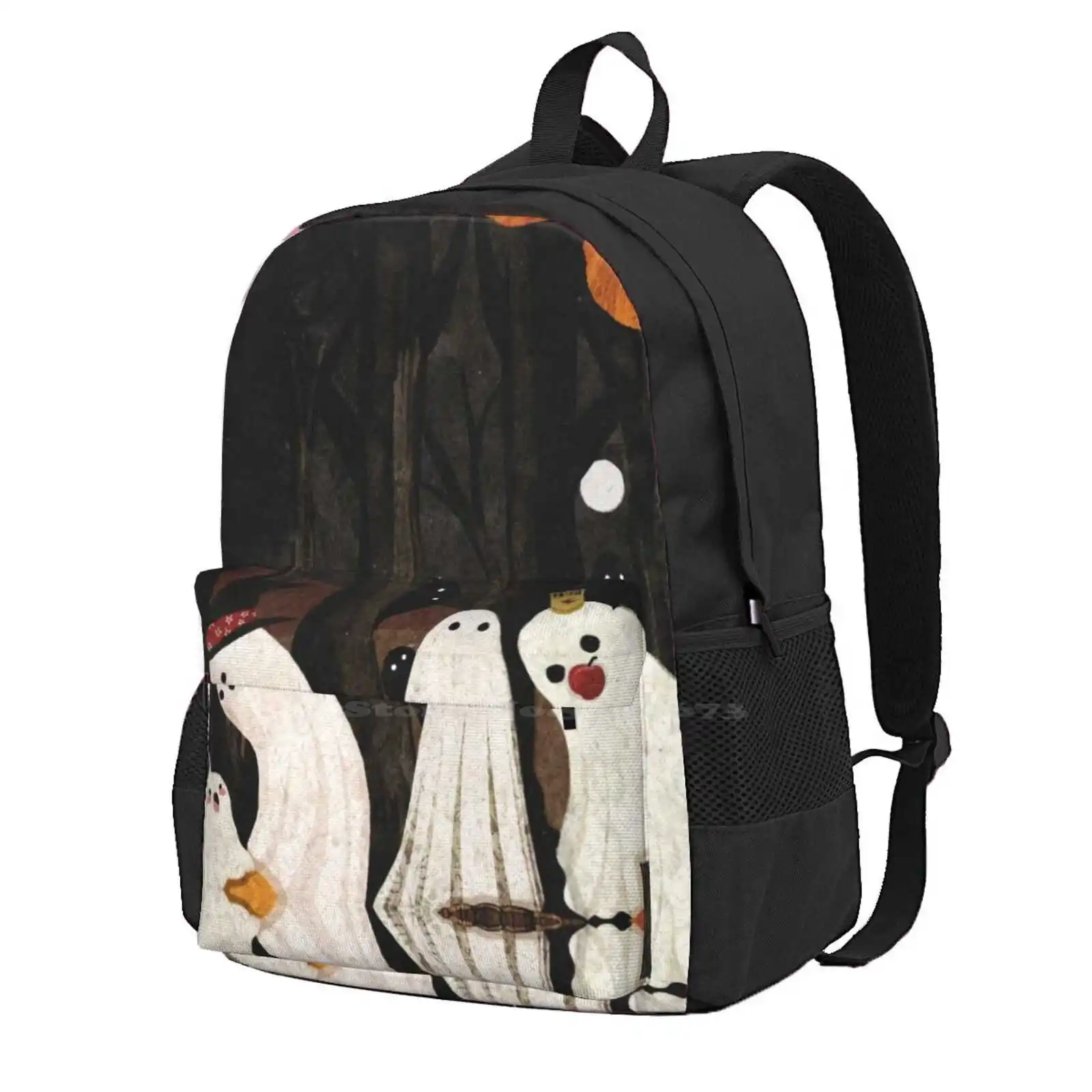 Halloween Party Travel Laptop Bagpack School Bags Ghost Spirit Haunt Spooky Halloween Autumn Pumpkin Jack O Lantern Leaves