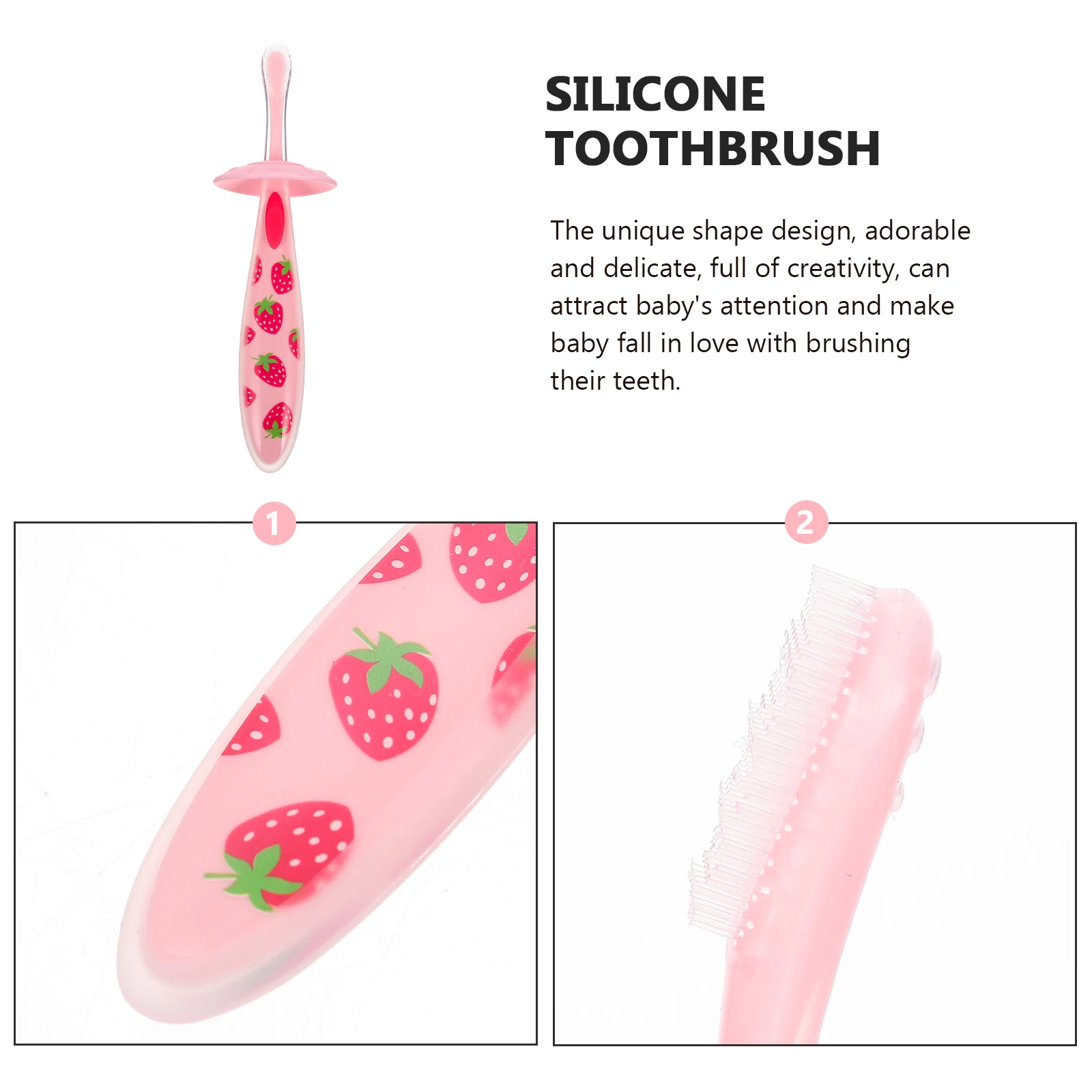 

Baby Toothbrush Travel Food Grade Household Baby Toothbrush Silicone Toddler Toothbrushes Portable Infant Oral Health Care