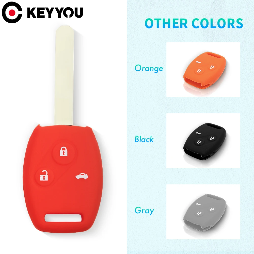 Soft Hot Silicone Key Case Smart Car Key Cover For Honda Accord VII CRV Civic Frv Insight Shuttle Stream Jazz FIT Pilot
