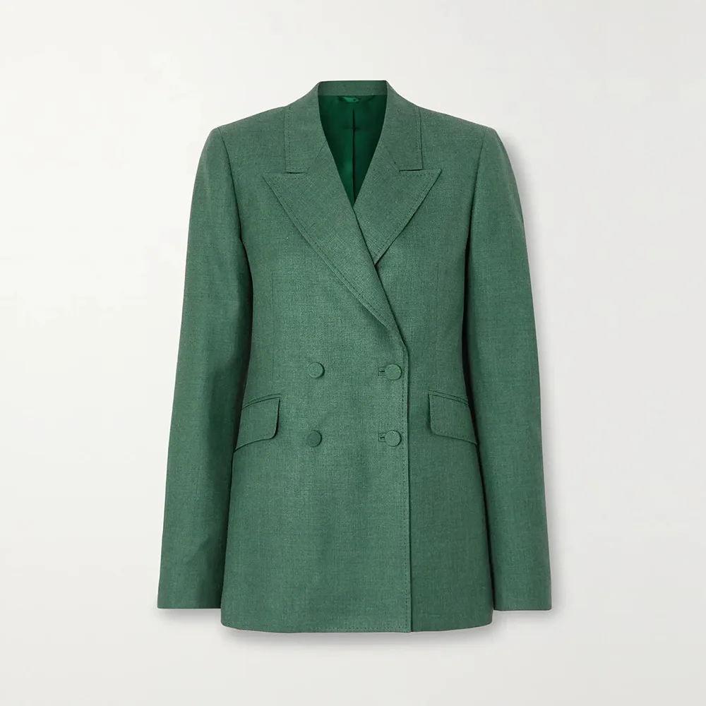 우아한 여성 투피스 수트 세트 더블 브레스티드 피크 라펠 재킷 팬츠 세트 오피스 연회 비즈니스 여성 의류