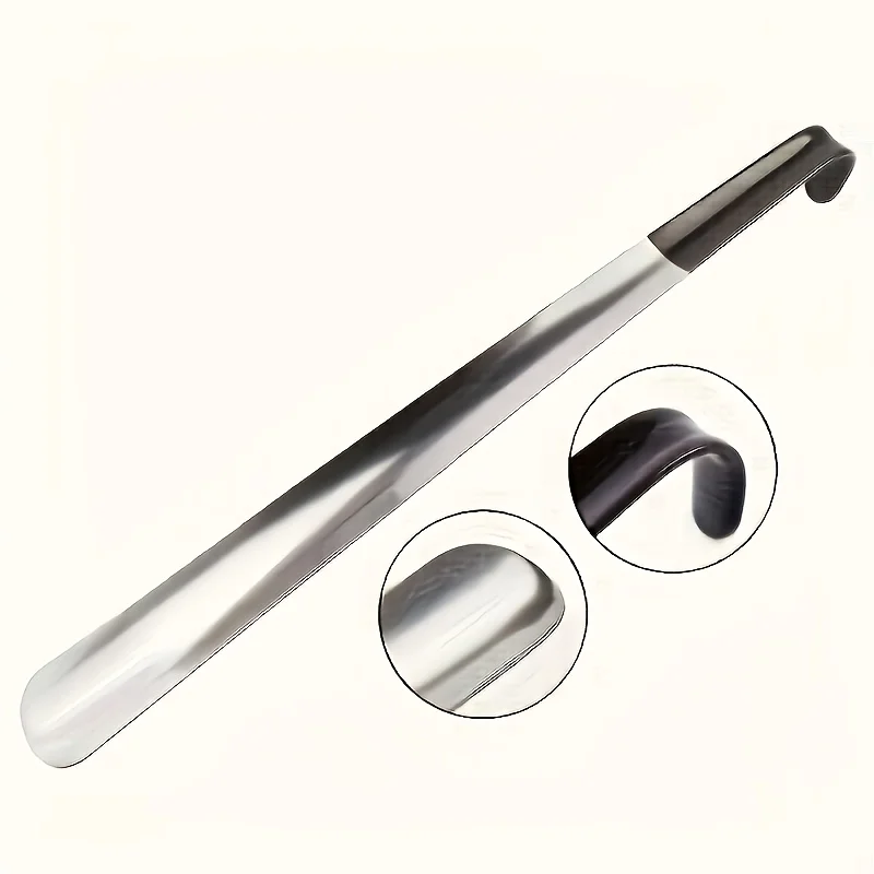 [Stainless Steel Shoehorn] Long Handle Ergonomic Stainless Steel Shoehorn | 16.5