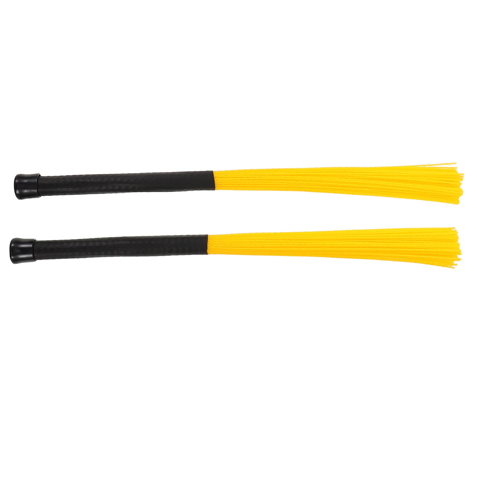 

1Pair Durable Nylon Drum Brushes Yellow Wave Design Drumsticks for Cajon Jazz Drum Kits Portable Flexible Percussion Tools