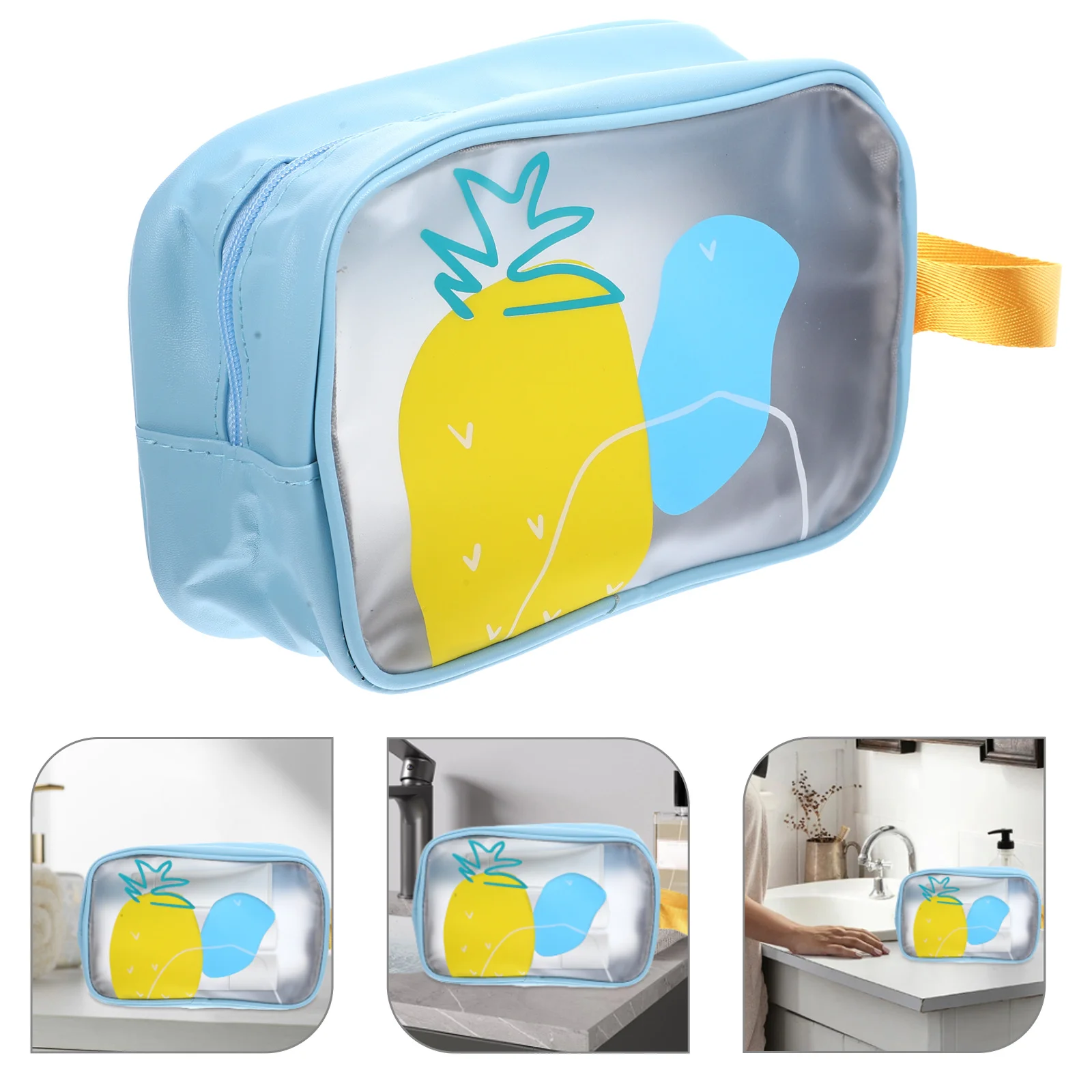 

Large Clear Waterproof Toiletry Bag Dual Layer Design Travel Makeup Organizer Portable Bag for Business Trip Outdoor