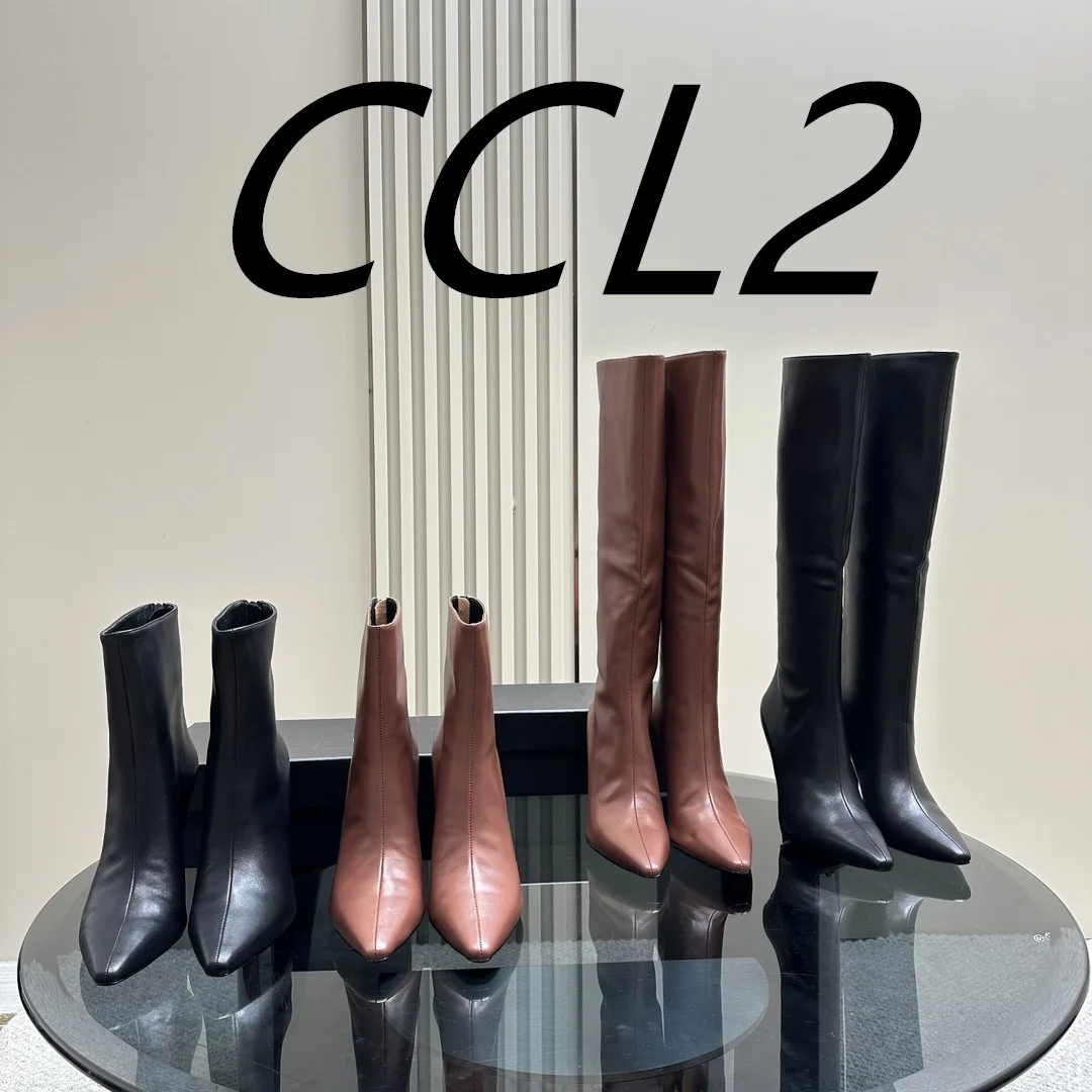 

24 years autumn and winter new fashion boots, long and short optional, pointed toe fine heeled ladies boots, 10cm heel height.