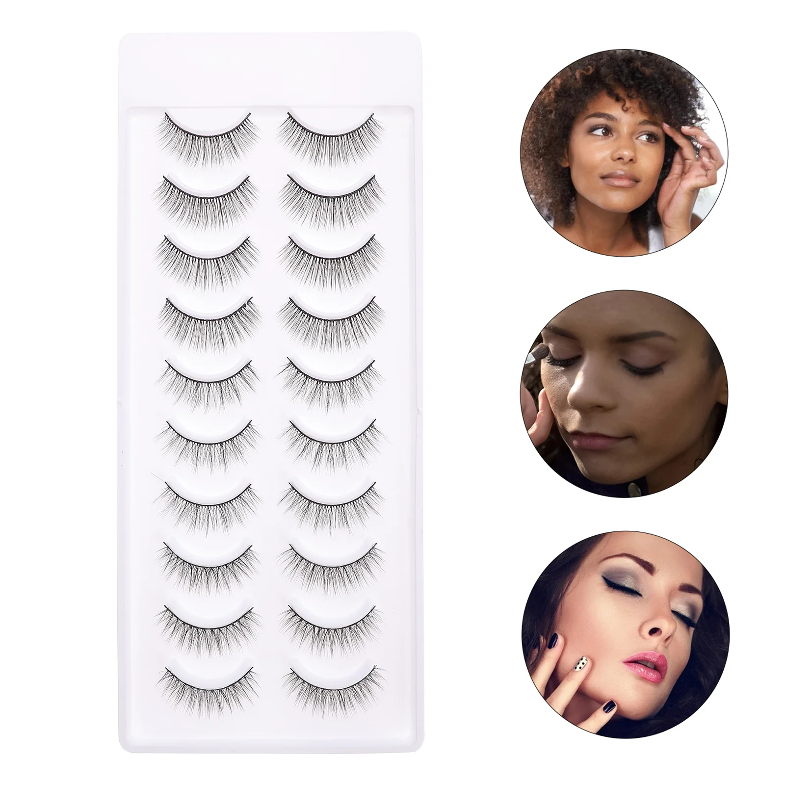 

10Pairs Fake Eyelash 3D Multi-Layer Natural False Eyelashes Eye Beauty Lashes Party Date Club Makeup Extension