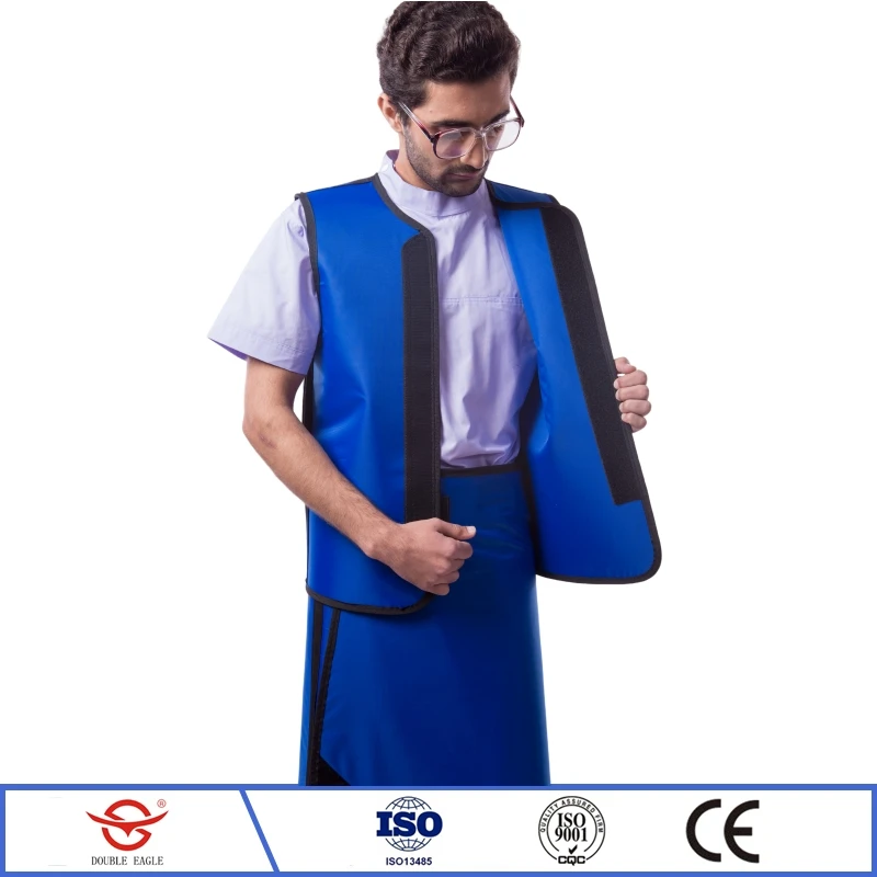 Chaleco y falda de plomo sin mangas de 0.35/0.5mmPb para protección contra rayos X y rayos gamma, conjunto de delantal de plomo de alta calidad para