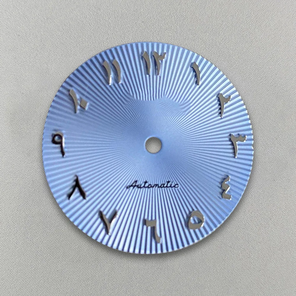 28.5mm S dial silver nail Arabic alphabet Dial Suitable For just NH35/NH36 Automatic Movement Watch Accessories