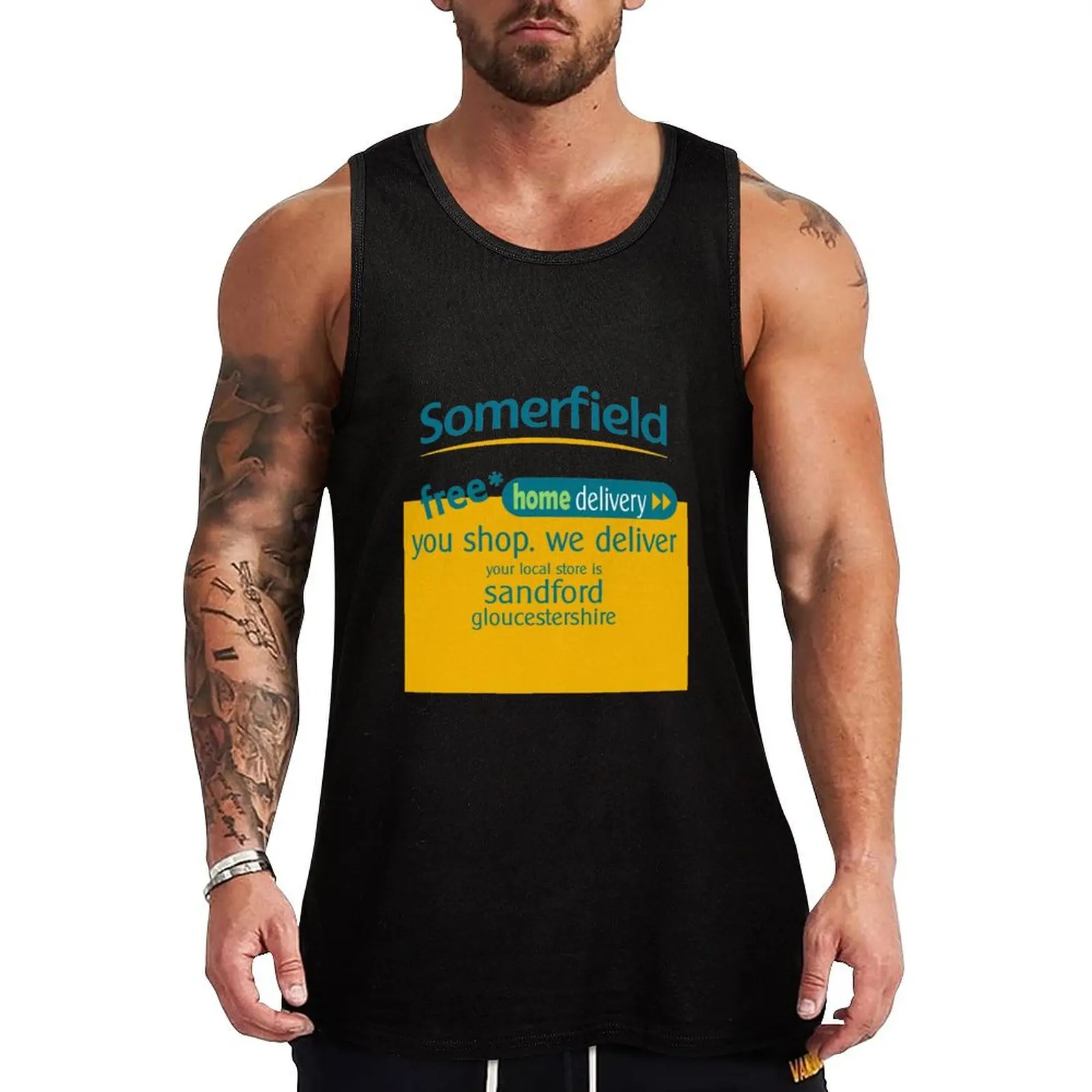 Somerfield, sandford, for the greater good, Tank Top Urban Street Tank Top Casual Sleeveless Shirt