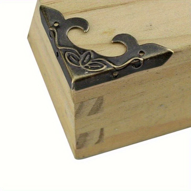 Decorative Metal Corner Protectors for Scrapbook Album & Wooden Box Embellishments, Furniture Hardware Edge Guards