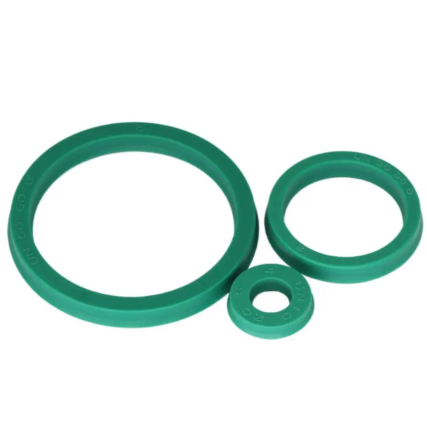 UN 50/52/53/55/56/58/60mm ID Green Polyurethane PU Shaft Piston Rod U Y Single Lip Sealing Ring Gasket Hydraulic Cup Oil Seal
