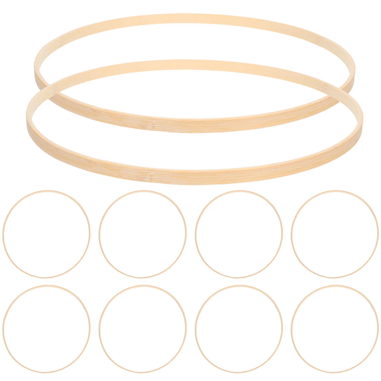

10pcs Bamboo Hoops 25Cm Rustic Base For Crafts Macrame Dreamcatcher Garland Holiday Party Decor Wreath Making Supplies Bamboo