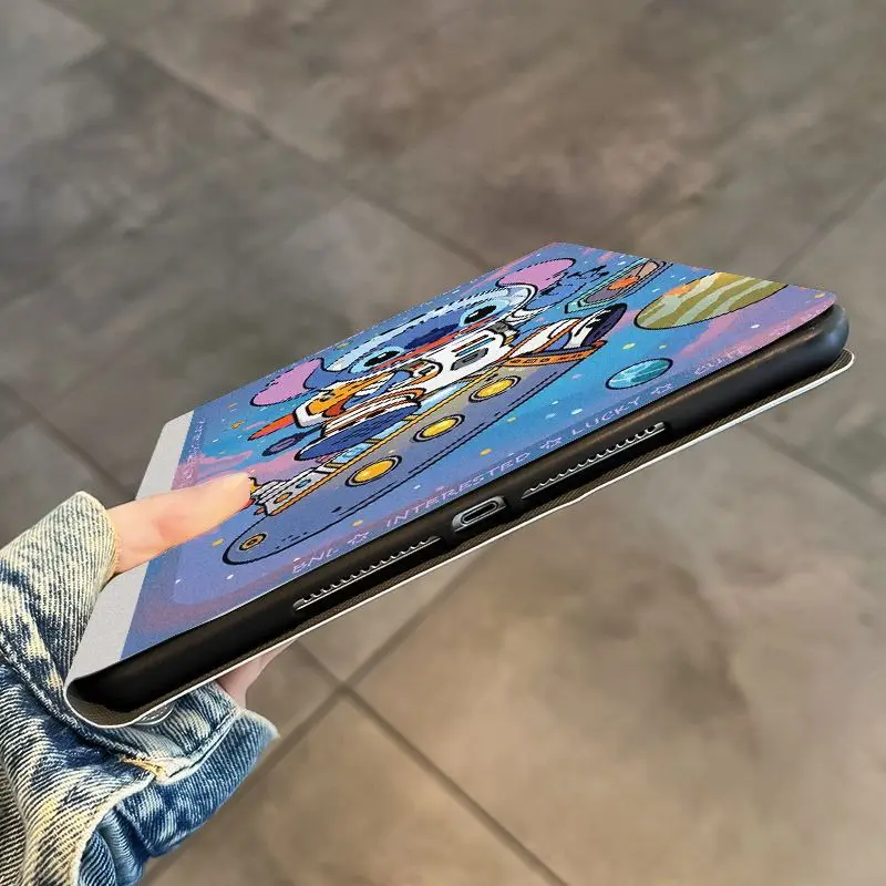 Cute Cartoon Stitch Tablet Case For Samsung Tab S8Plus S9 S9FE Plus S6 Lite 10.4 A7 Lite A8 S10 FE Shockproof Protective Cover