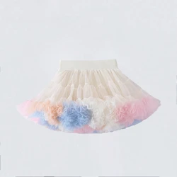 Lush Small Baby Girls Tutu Skirt for Kids Children Puffy Tulle Skirts for Girl Newborn Party Princess Girl Clothes 1-15 Yrs B062