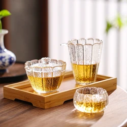 Pumpkin Glass Gaiwan, Covered Tea Cup, Large Tea Bowl, Traditional Chinese Kung Fu Tea Set