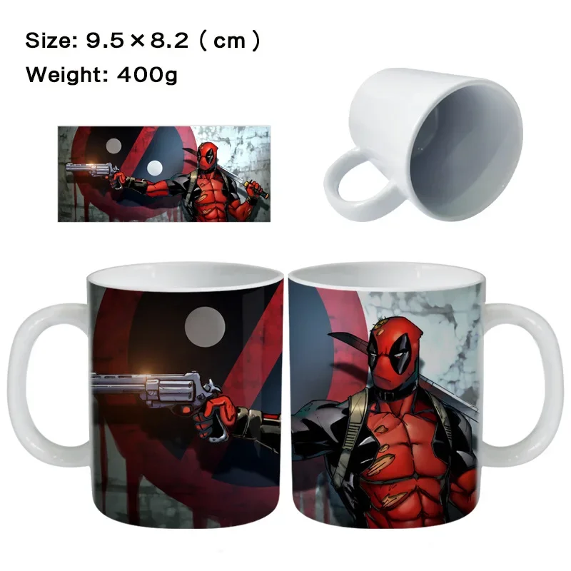 Deadpool Mugs Ceramic Cups Peripheral Animation Teacups Coffee Drinking Drinkware Kitchen Coffee Mugs  Wholesale