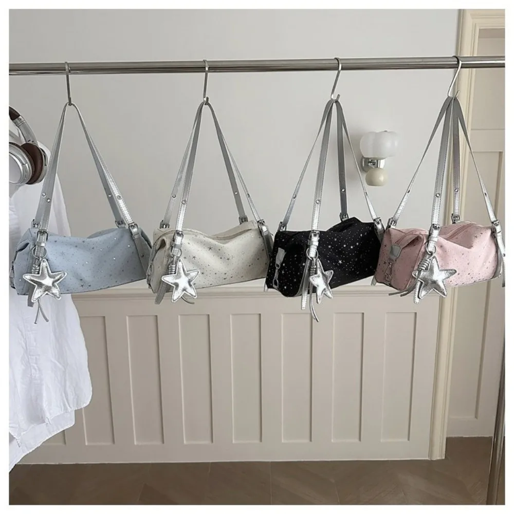 New Large Capacity Tote Bag Star Pattern Y2K Shoulder Bag Underarm Bag Women