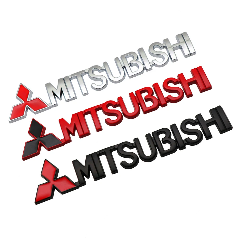 

﻿ Car Metal Trunk Body Logo Badge Emblem Sticker For Mitsubishi Outlander Eclipse Cross Pajero Lancer EVO Delica Triton L200