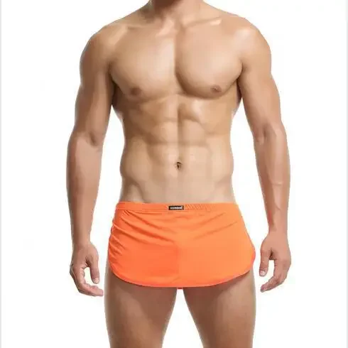 Men's Skirts Shorts Ice Silk Smotth Casual Home Aro Pants Sleeping Pajama Lounge Front Rear Independent Two-piece Sports Panties view 4