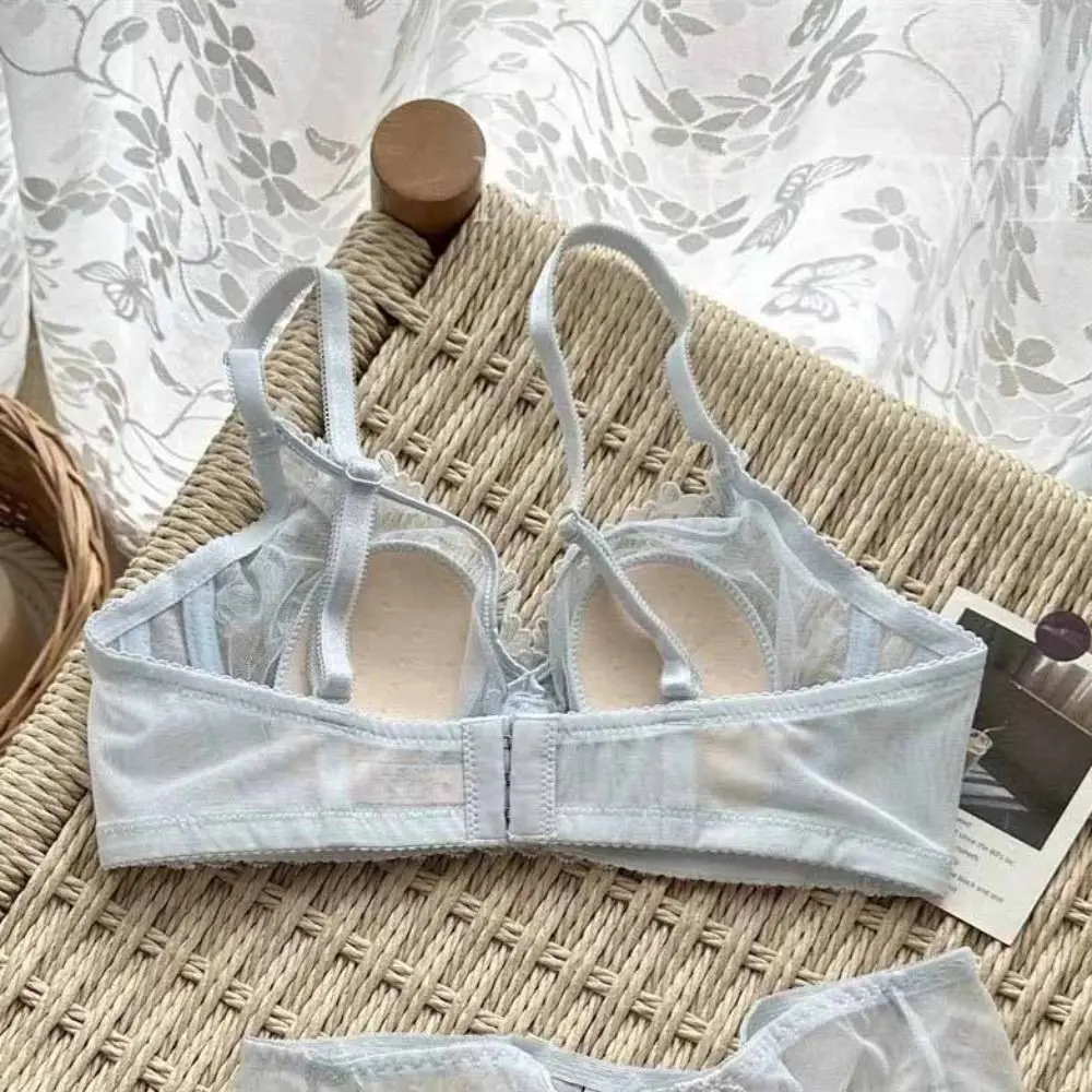 Adjustable Shockproof Wireless Deep V Bra Anti-sagging Push Up Women Underwear Lingerie Thin Lace Mesh Bra Gifts