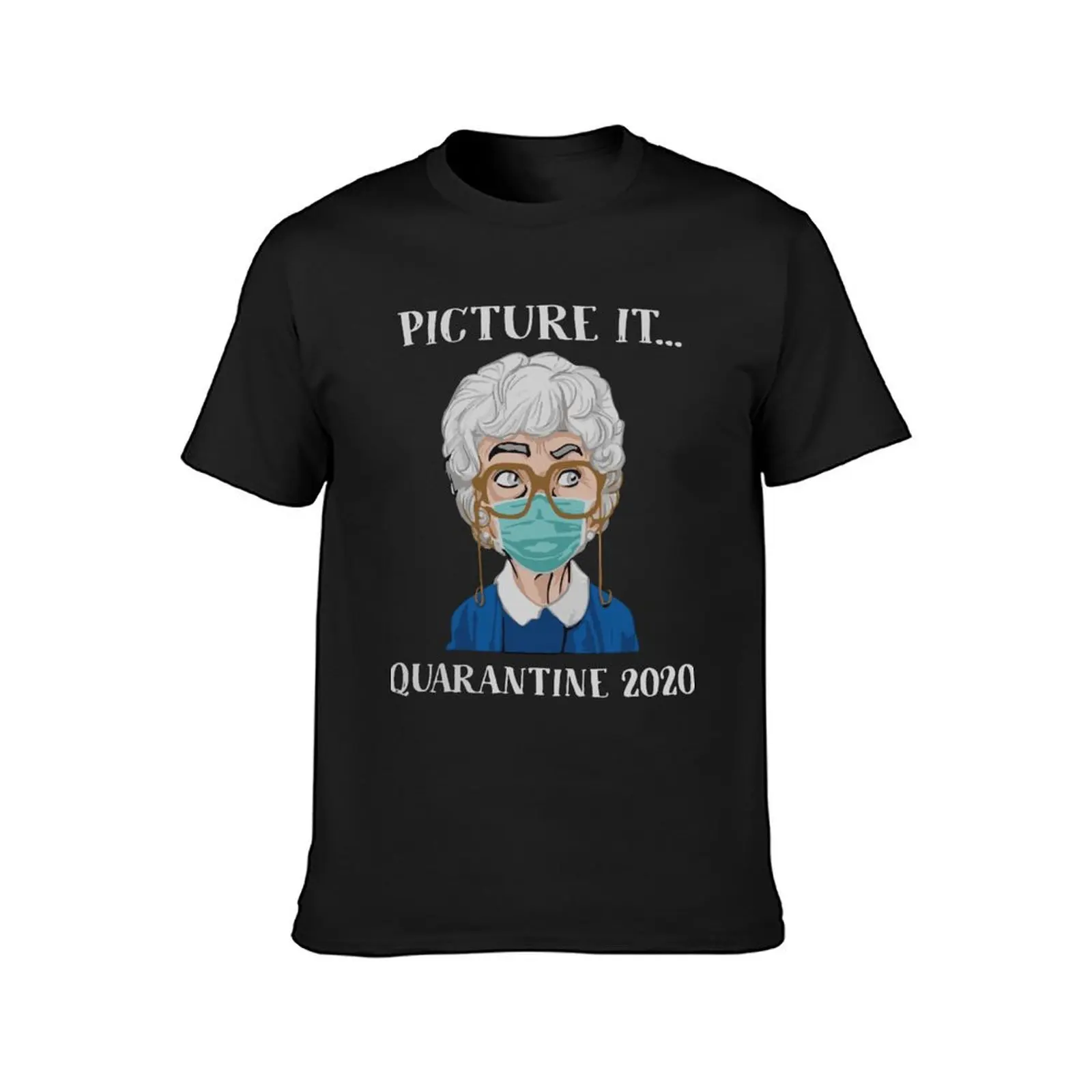 Picture it Quarantine 2020 T-Shirt Blouse anime clothes vintage clothes oversized mens graphic t-shirts funny