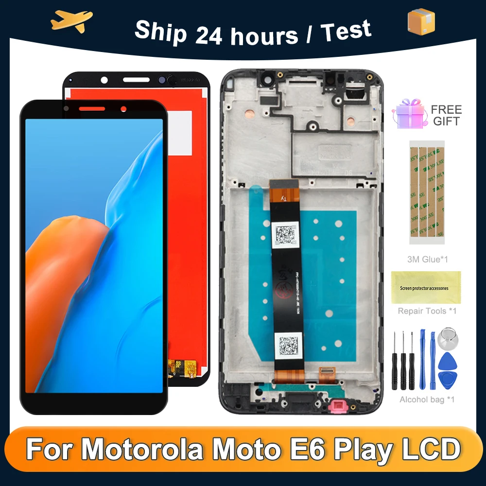 

OEM для Moto E6 Play 5,5 ''для Motorola Moto E6 Play XT2029 XT2029-1 ЖК-дисплей, сменный преобразователь сенсорного экрана в сборе