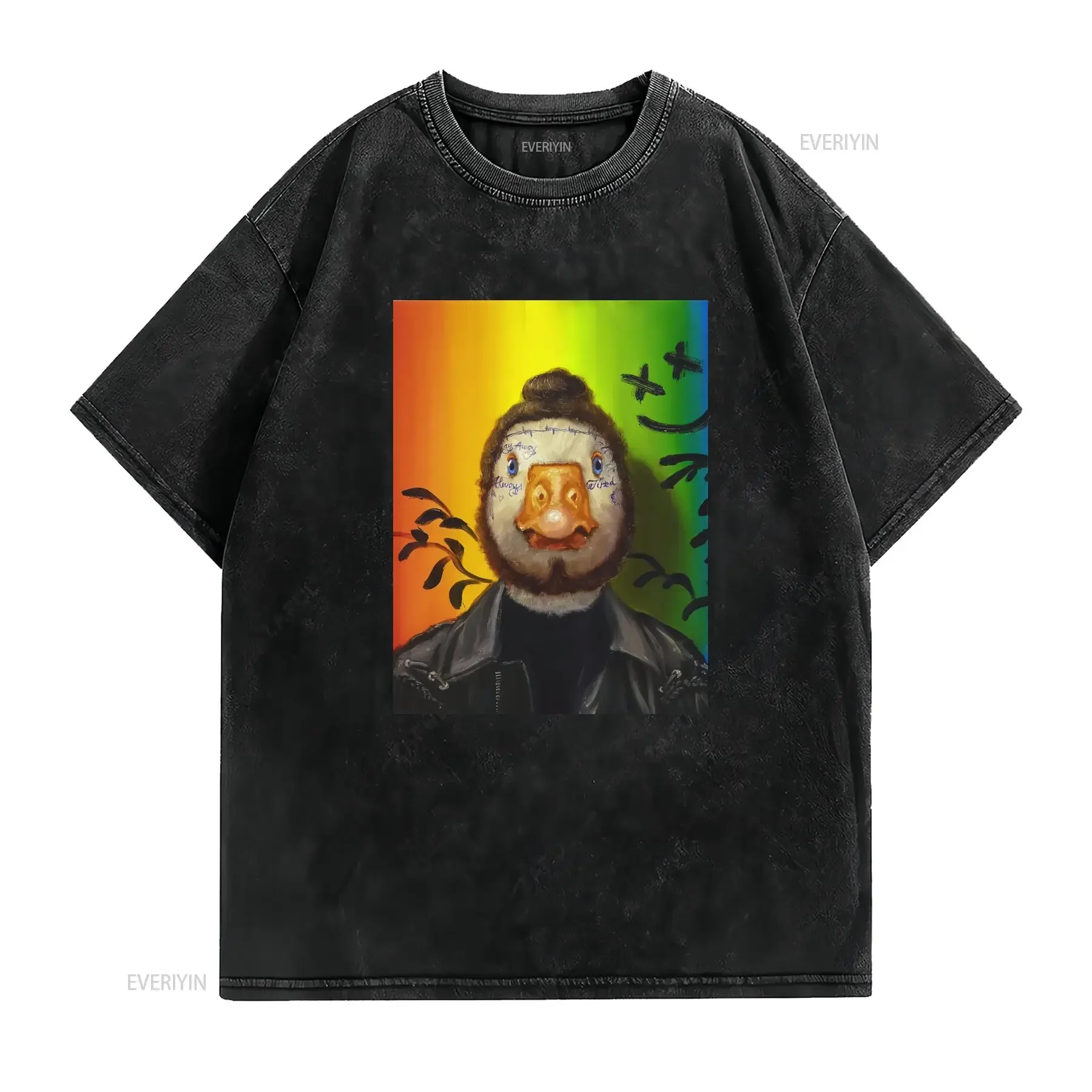 Duck Malone Softstyle T Shirt vintage Washed Breathable streetwear fashion Stylish Stretched graphic Casual Soft