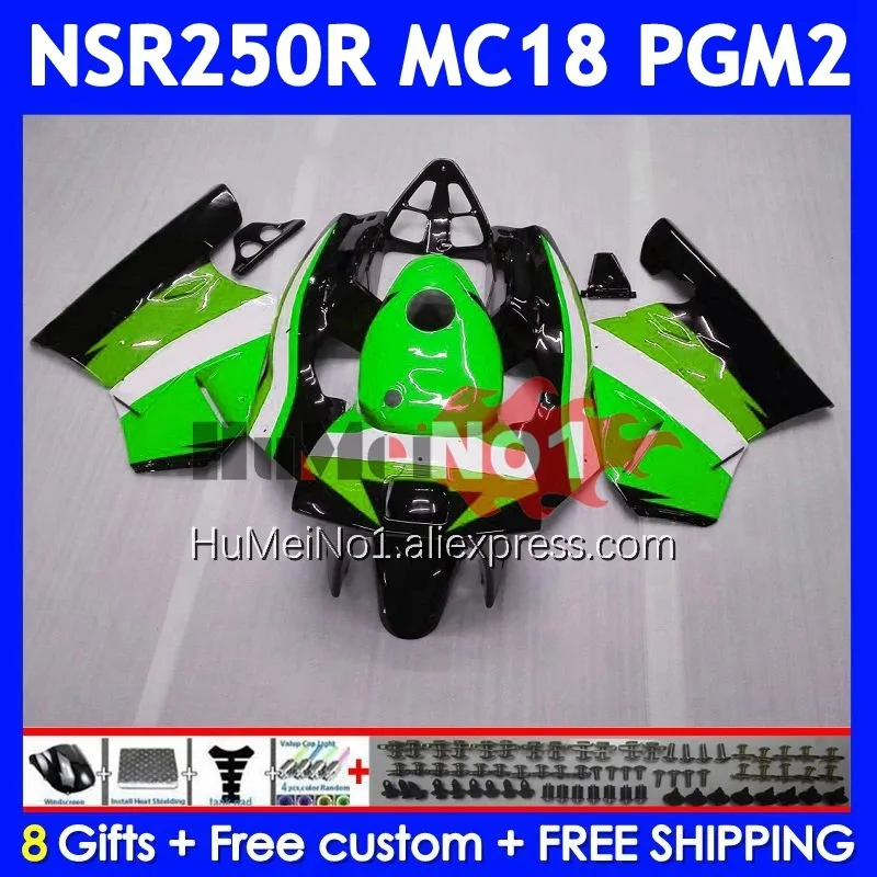 Body For HONDA NSR250R NS250 NSR 250 R NSR 250R 1988 1989 Repsol green 14No.135 MC16 MC18 PGM2 NSR250 RR NSR250RR 88 89 Fairings