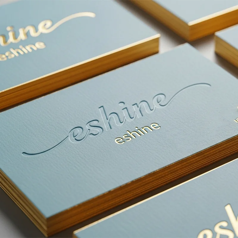 Custom Gold Foil Hot Stamping Business Cards Wholesale Digital Printing Thank You Cards High Quality Art Paper Luxury
