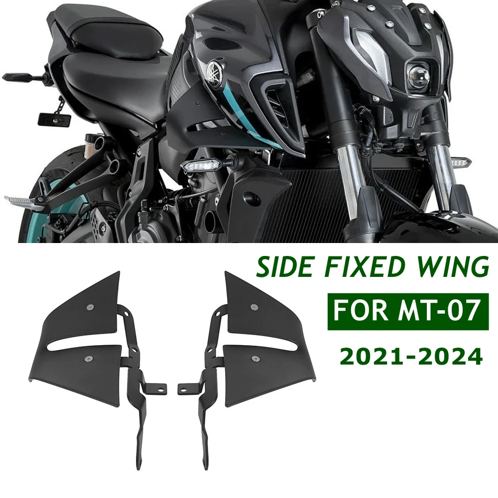 Per YAMAHA MT-07 MT07 MT 07 2021-2024 Alette Aerodinamiche Laterali Fisse per Moto Naked Spoiler Inferiore Carena Aerodinamica