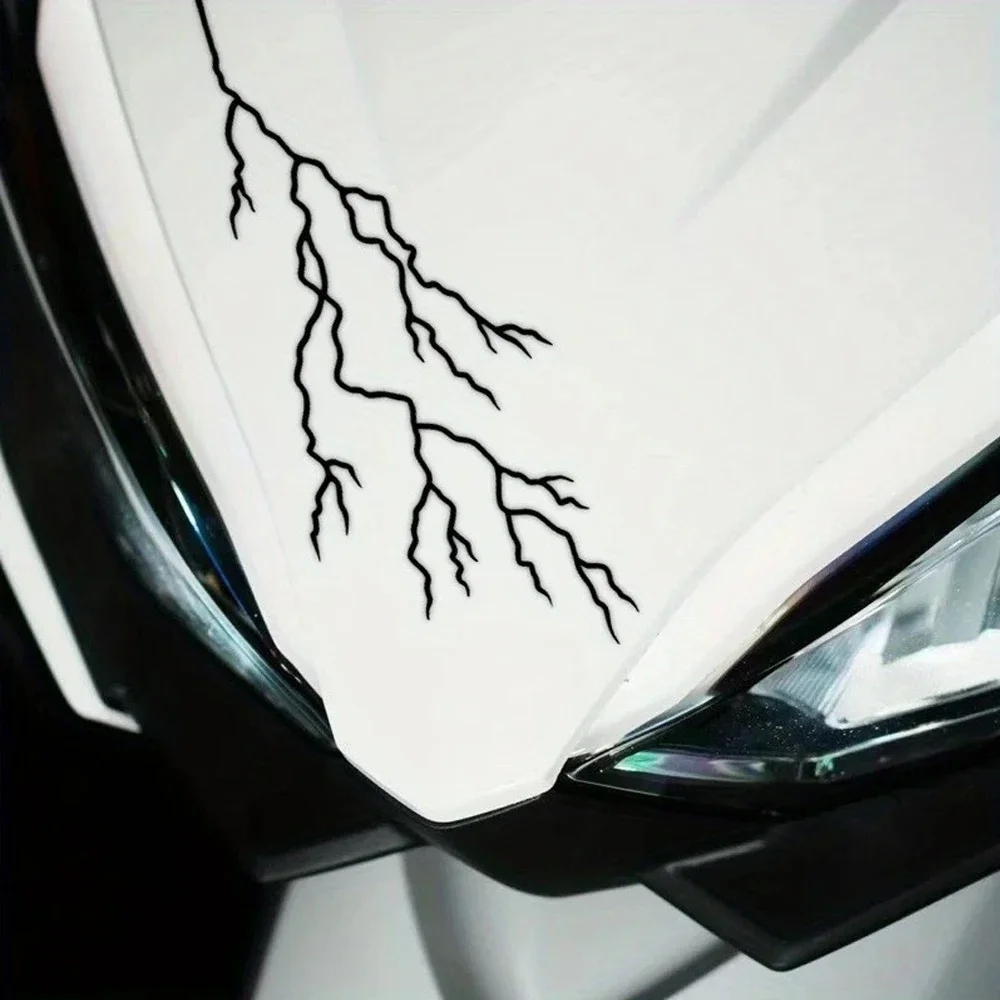 

Motorcycle Body Stickers Decoration Lightning Crack Style Pull Flower Waterproof Front Head Decal