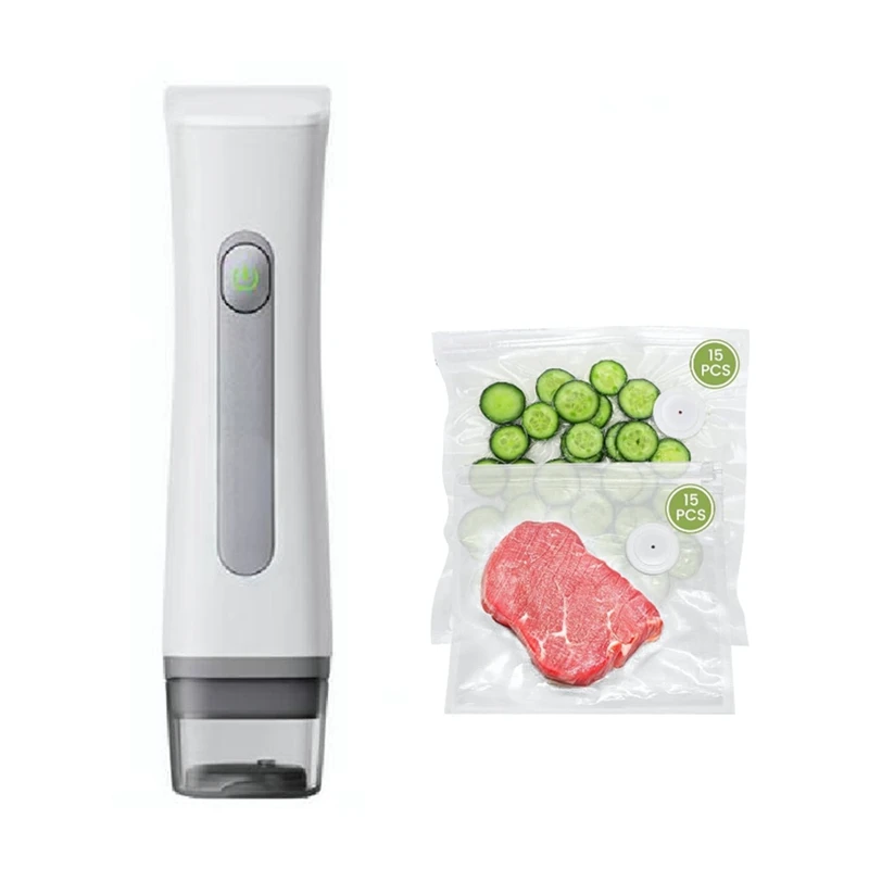 

A26F-Vacuum Sealer Vacuum Sealer For Food Handheld Vacuum Sealer Compact Vacuum Sealer With 30 Reusable Vacuum Seal Bags