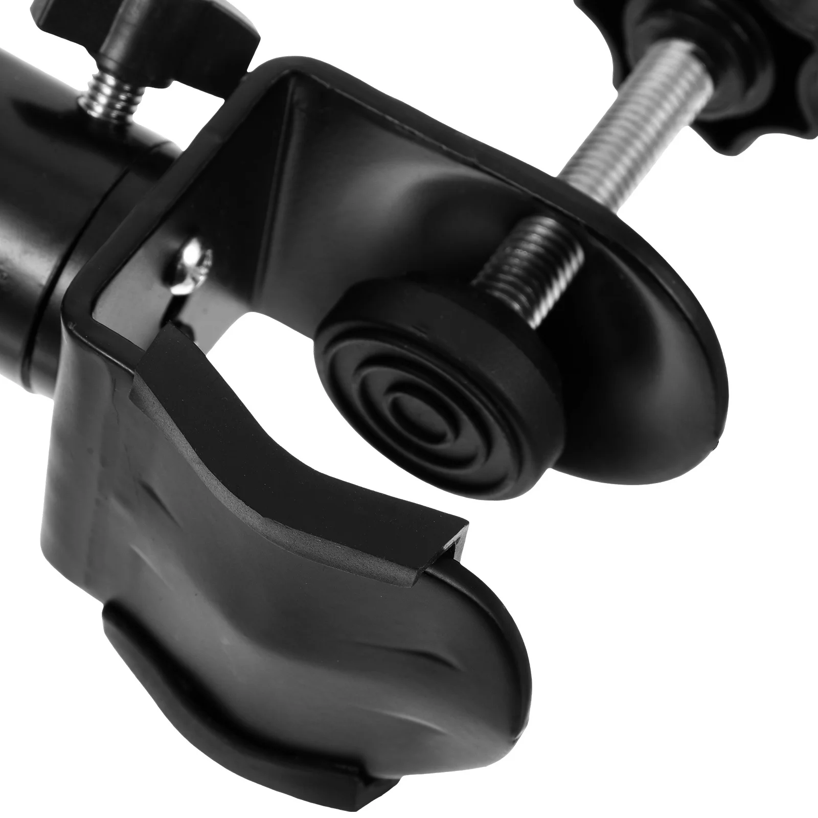 

1Set Saxophone Microphone Holder Clip Spring U Clamp Stable Secure Mic Mount Attachment Durable Metal Plastic Mic Stand Clamp