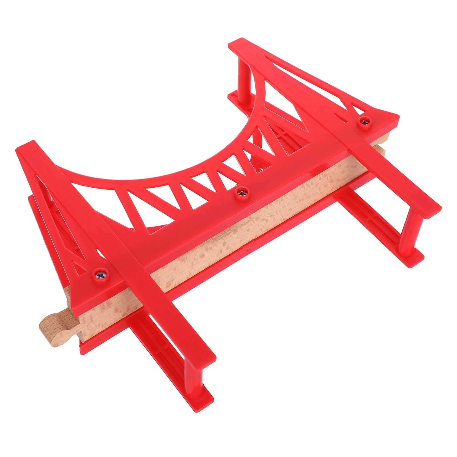 

Wooden Train Track Bridge Accessories Hanging Durable Educational Playtime Kids Home School Assembled Set