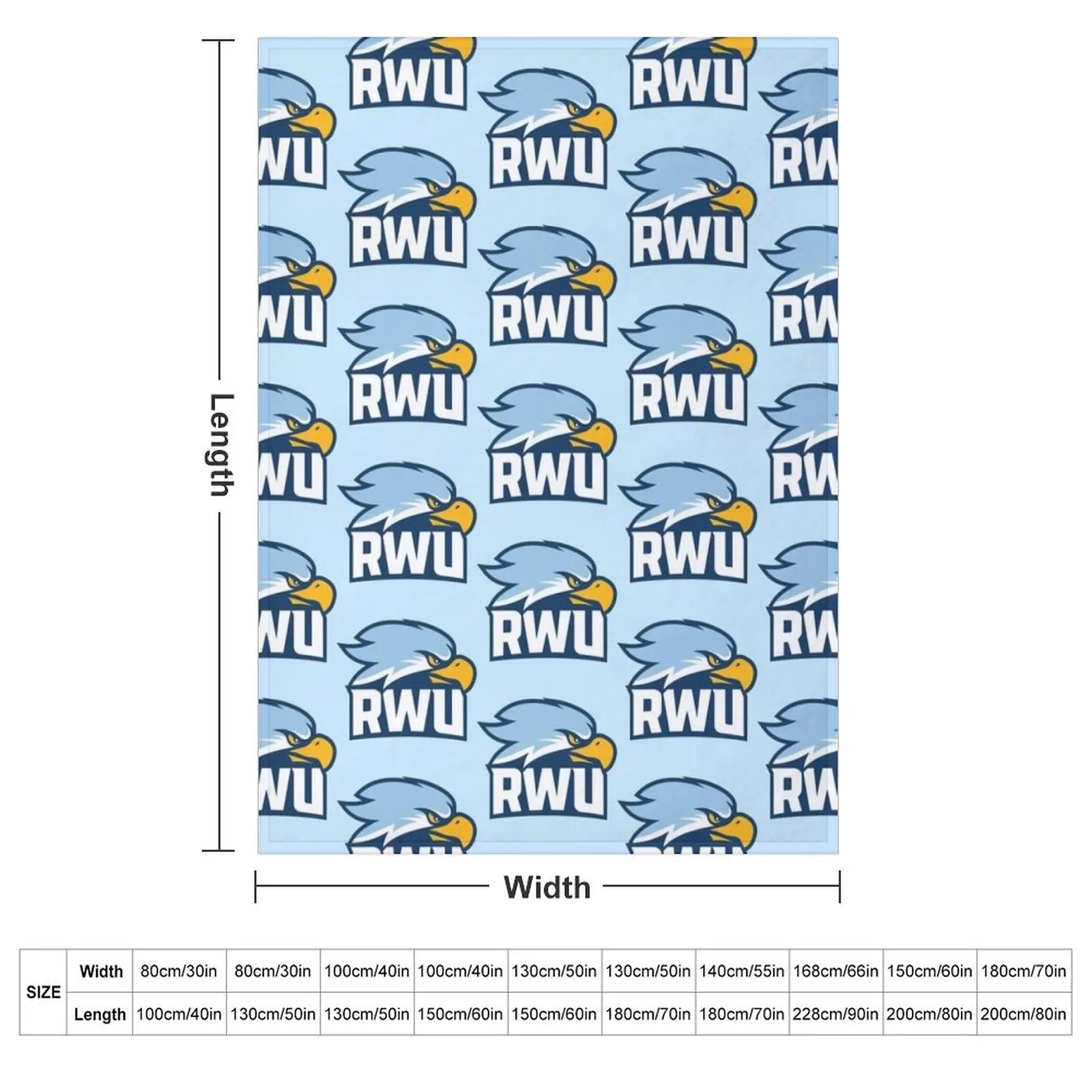 Roger Williams U Hawks Throw Blanket couch cozy soft plush fuzzy picnic outdoor blanket