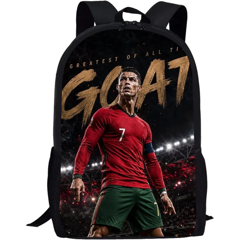 Football Star CR7 Backpacks Boy Girl Best Gift Knapsack 3D Cartoon Ronaldos School Bag for Children Men Rucksack Travel Mochila