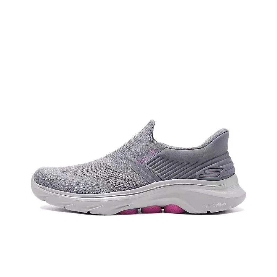 Skechers Women's GO WALK Low top Casual Shoes Women's Gray Pink 125246-GYHP