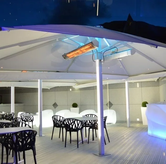 3M 4M 5M 6M ramka ze stopu aluminium Led Patio ogrodowe duże rozmiary komercyjne parasol słoneczny UV