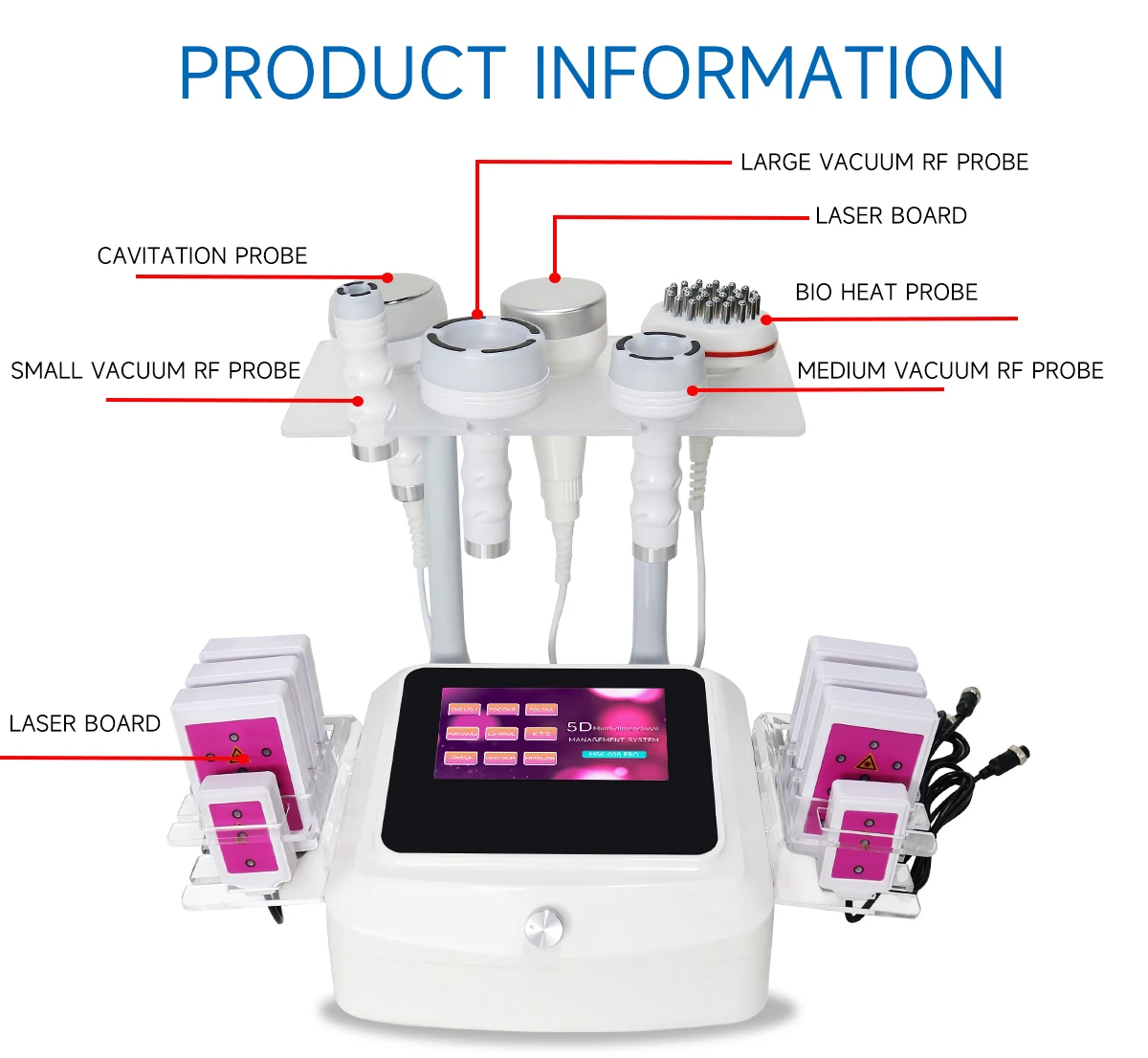 Meisikang 120K Kavitation Vakuum Körper Schlankheitsmaschine, 7 in 1 Multifunktions Schönheitsgerät, Radiofrequenz Lasergerät, Body Shaper, Cellulite Körper Schlankheitsmassagegerät – Detail 9