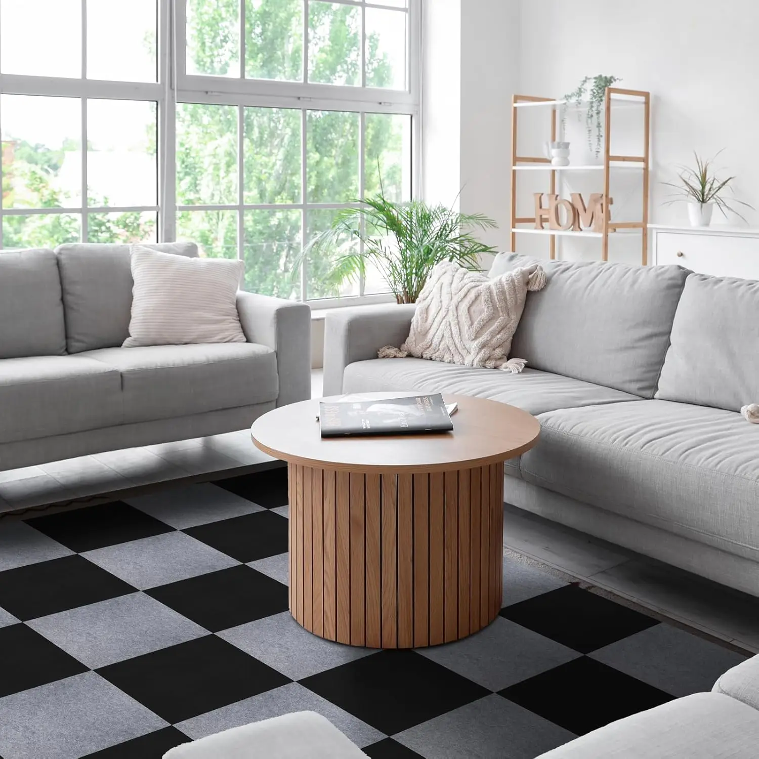 

DIY Peel and Stick Mat 30cm×30cm Self Adhesive Carpets Floor Sticker Square Rugs for Kitchen Dining Room Bedroom Home Renovate